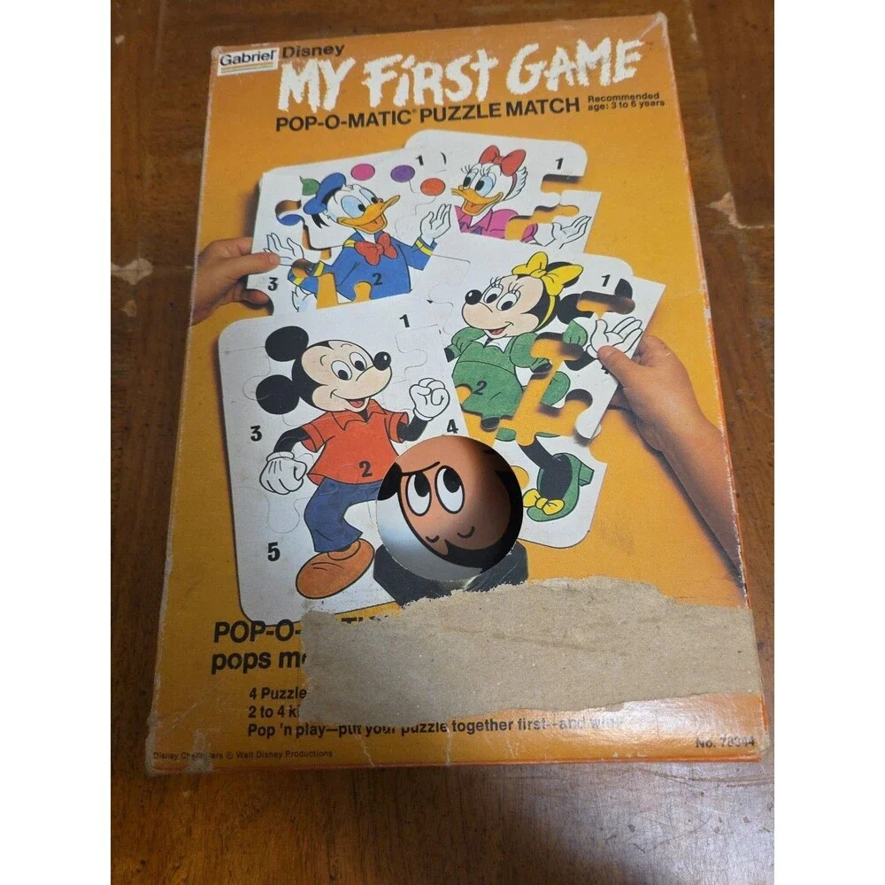 Disney My First Game Pop-O-Matic Puzzle Match Game 1977 Vintage Gabriel